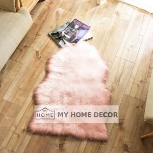 Pink Fluffy Faux Fur Mat