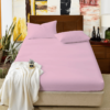 fitted bed sheet light pink